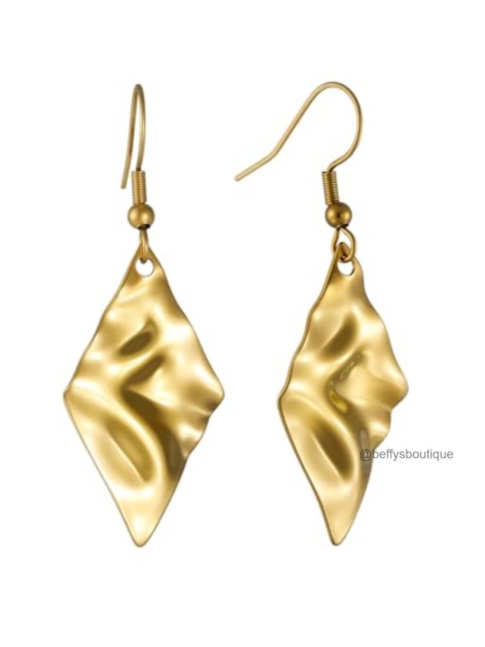 14K Gold Plated Teardrop Dangle Earrings Hypoallergenic Lightweight Minimalist